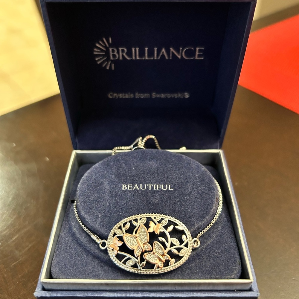 Brilliance Butterfly Bracelet With Swarovski Crystals
